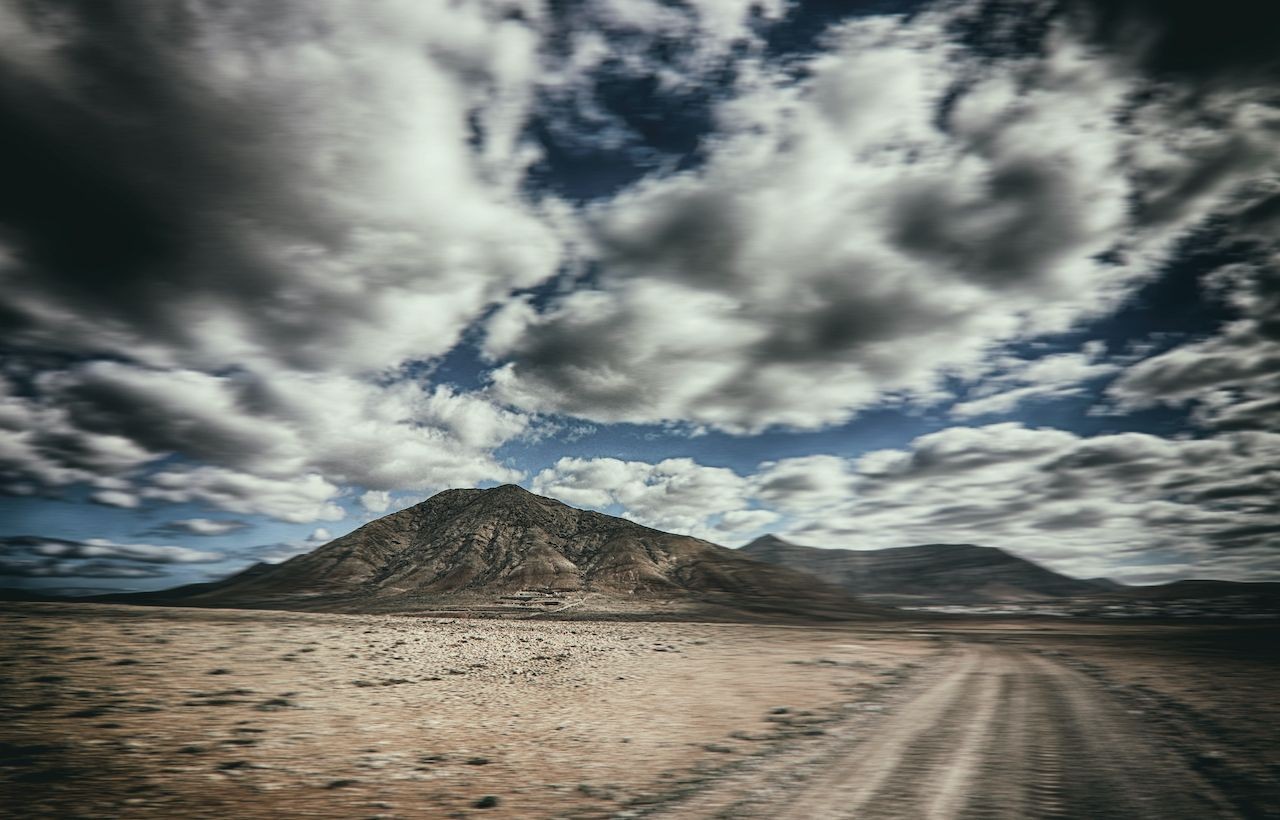 Il vulcano Tindaya a Fuerteventura.