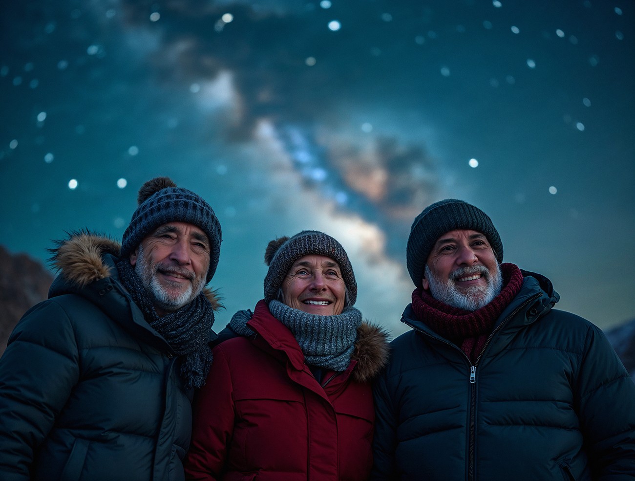 Astronomische Beobachtung mit einem Tourguide, um die Geheimnisse des Sternenhimmels über dem Teide zu entdecken