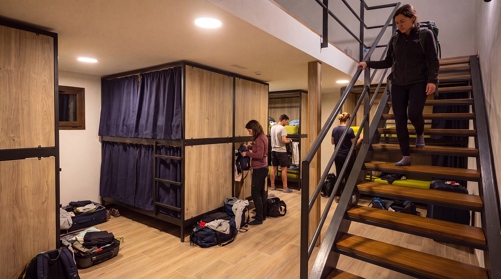 Bunk-bed room at Altavista Refuge on Mount Teide