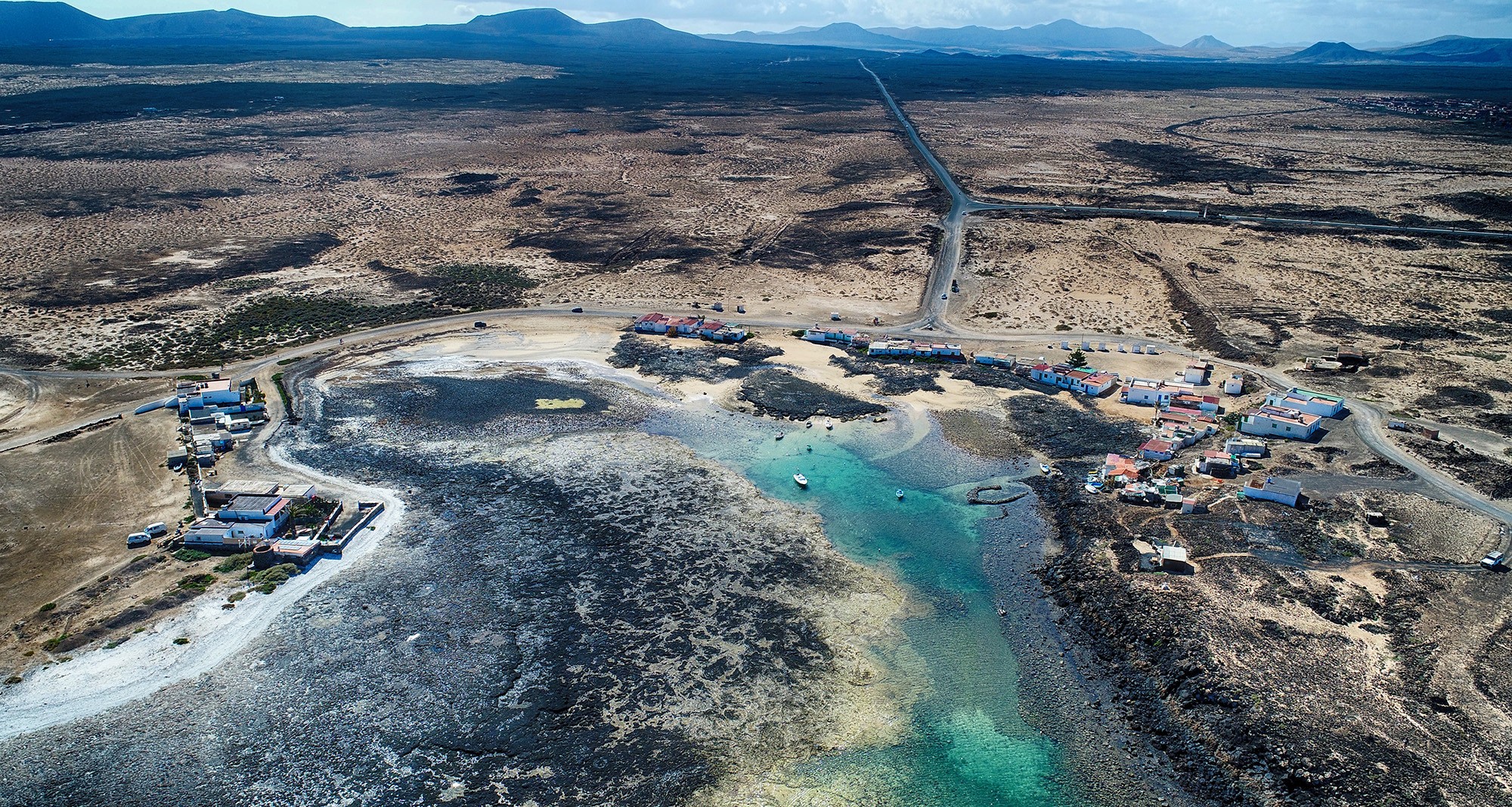 Coves in El Cotillo, Fuerteventura, with crystal-clear waters and white sand