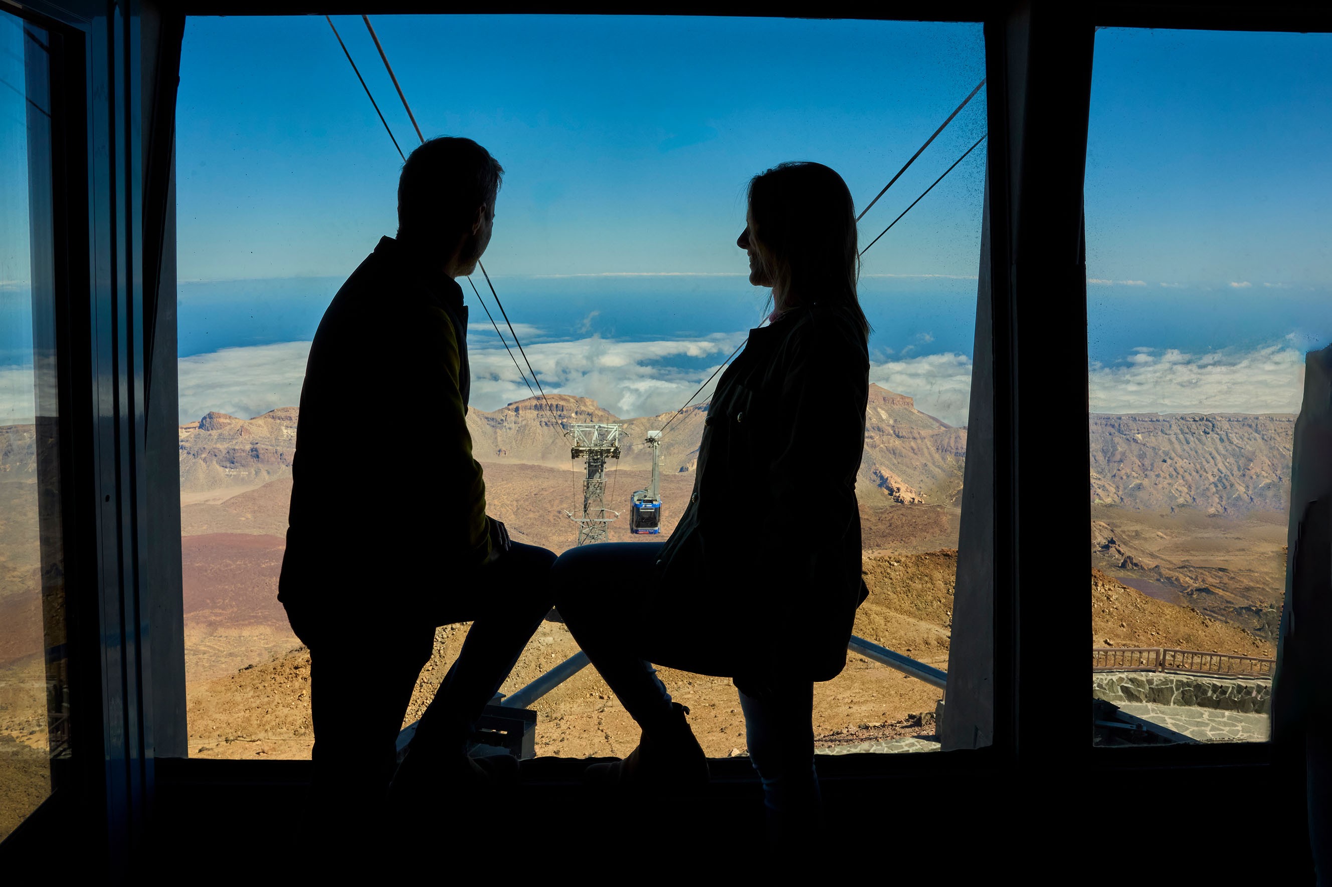 Teide Tour met kabelbaan uitzicht vanaf de top Teide Tour met kabelbaan uitzicht vanaf de top