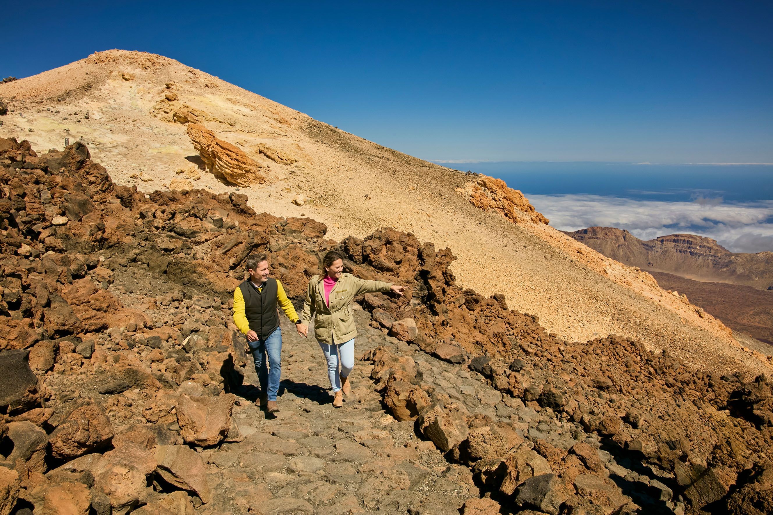 Wanderwege des Vulkans Teide während der Teide Tour mit Seilbahnticket