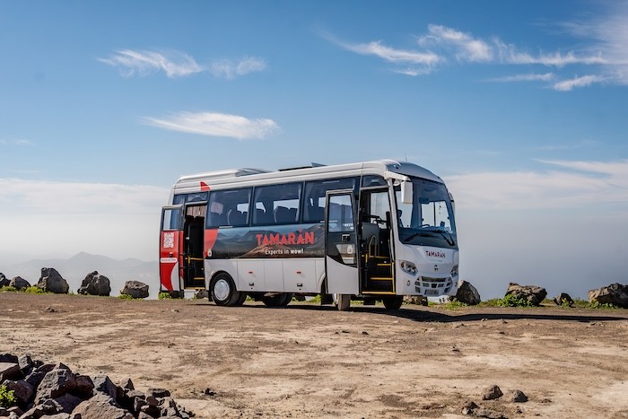 Sièges du bus de transfert vers Corralejo, aller-retour  