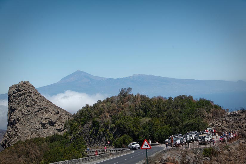 Vista del Teide desde la Gomera en la excursión en jeep en privado
