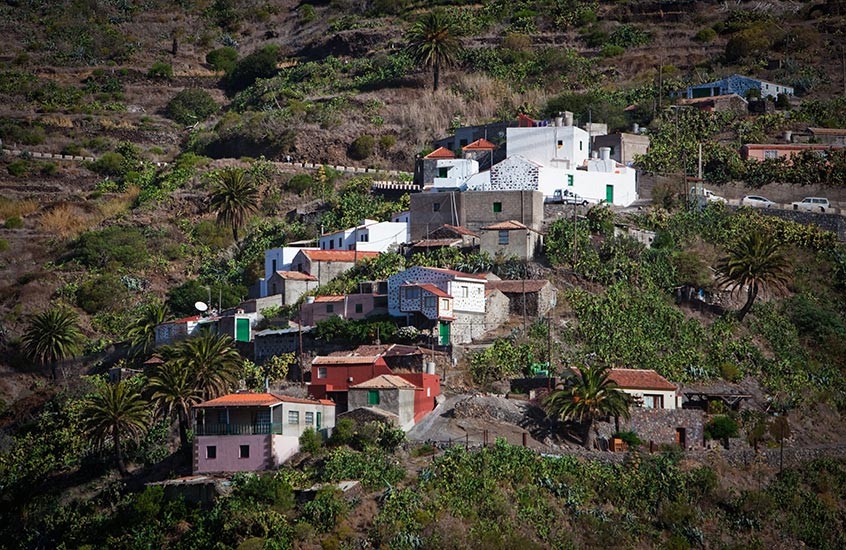 Vista sul piccolo villaggio di Masca a Tenerife in privato