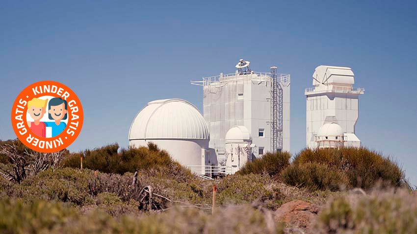 Blick auf das weltbeste Sonnenobservatorium, mit Standort am Teide